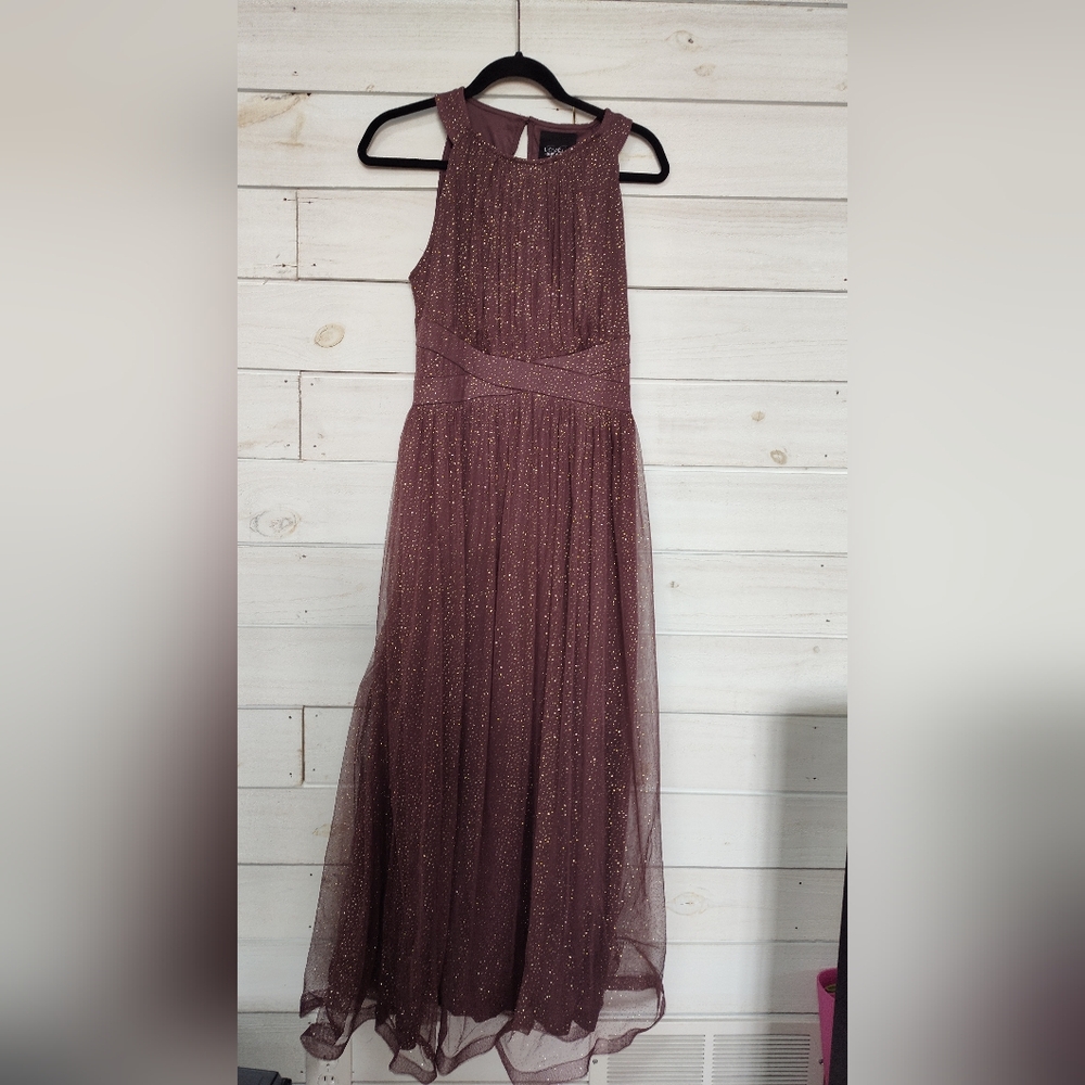 Lovely Grace Brown/Gold sleeveless dress